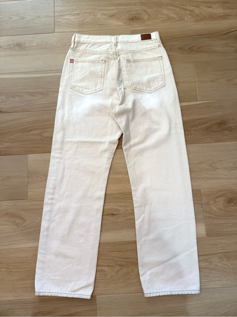 BDG Urban Outfitters Cowboy Jeans 29 Off White Straight Leg High Rise Denim - Picture 3 of 12